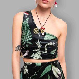 Cosmic Drifters Wild Woods Asymmetric Crop Top XS